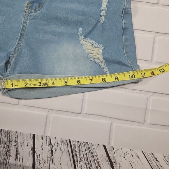 Blue Women Blue Denim Shorts Size Medium - Picture 3 of 6